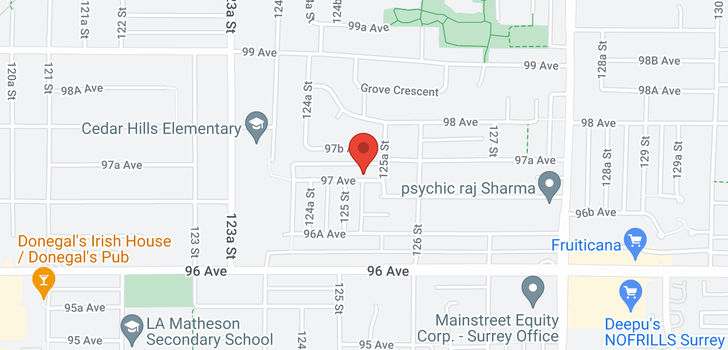 map of 12525 97 AVENUE